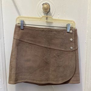 Soft leather mini skirt